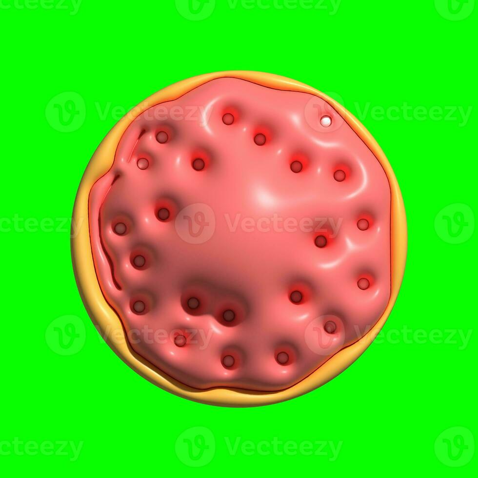 3D Bakery Ingredients Asset with a greenscreen background photo