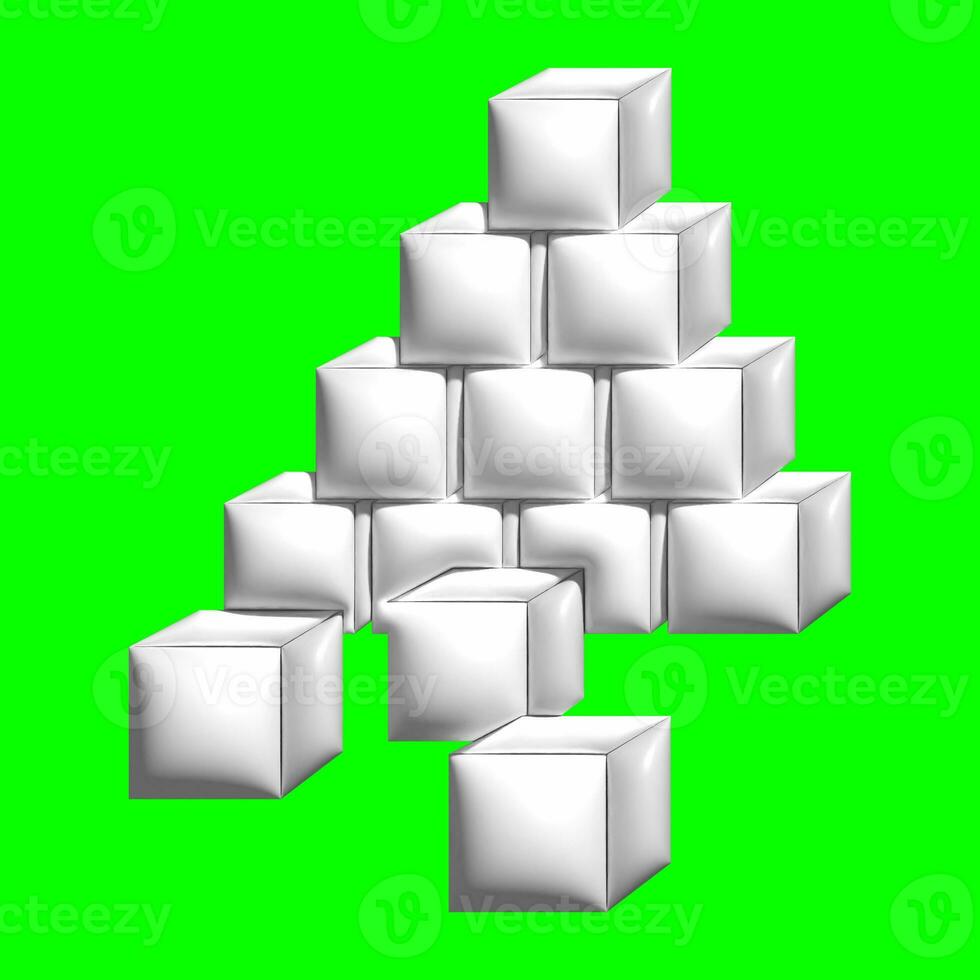 3D Bakery Ingredients Asset with a greenscreen background photo