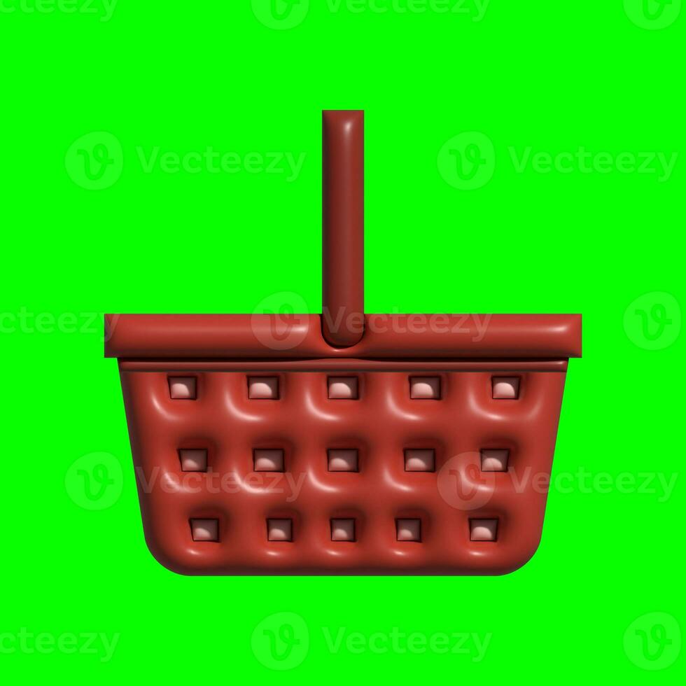 3D Bakery Ingredients Asset with a greenscreen background photo
