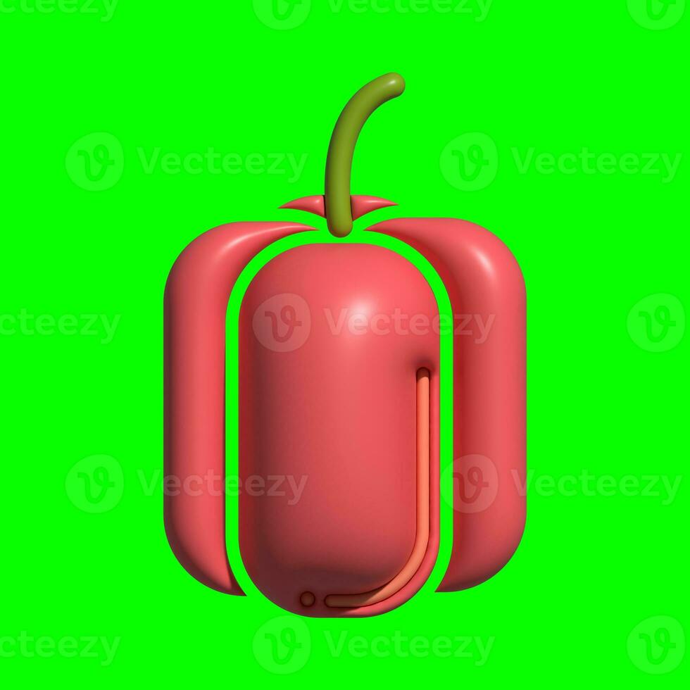 3D Bakery Ingredients Asset with a greenscreen background photo