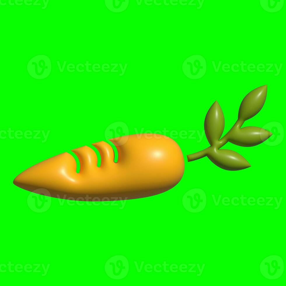 3D Bakery Ingredients Asset with a greenscreen background photo