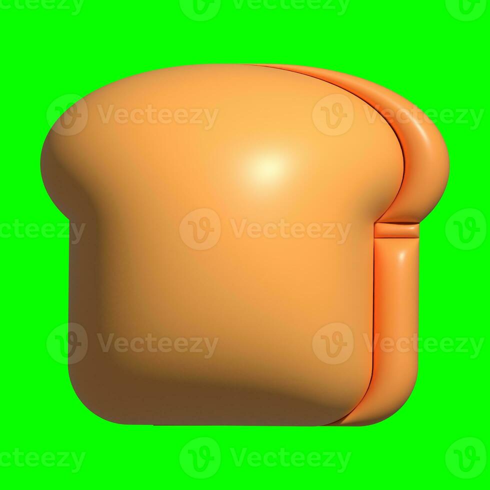 3D Cake Assets Design with Greenscreen Background photo