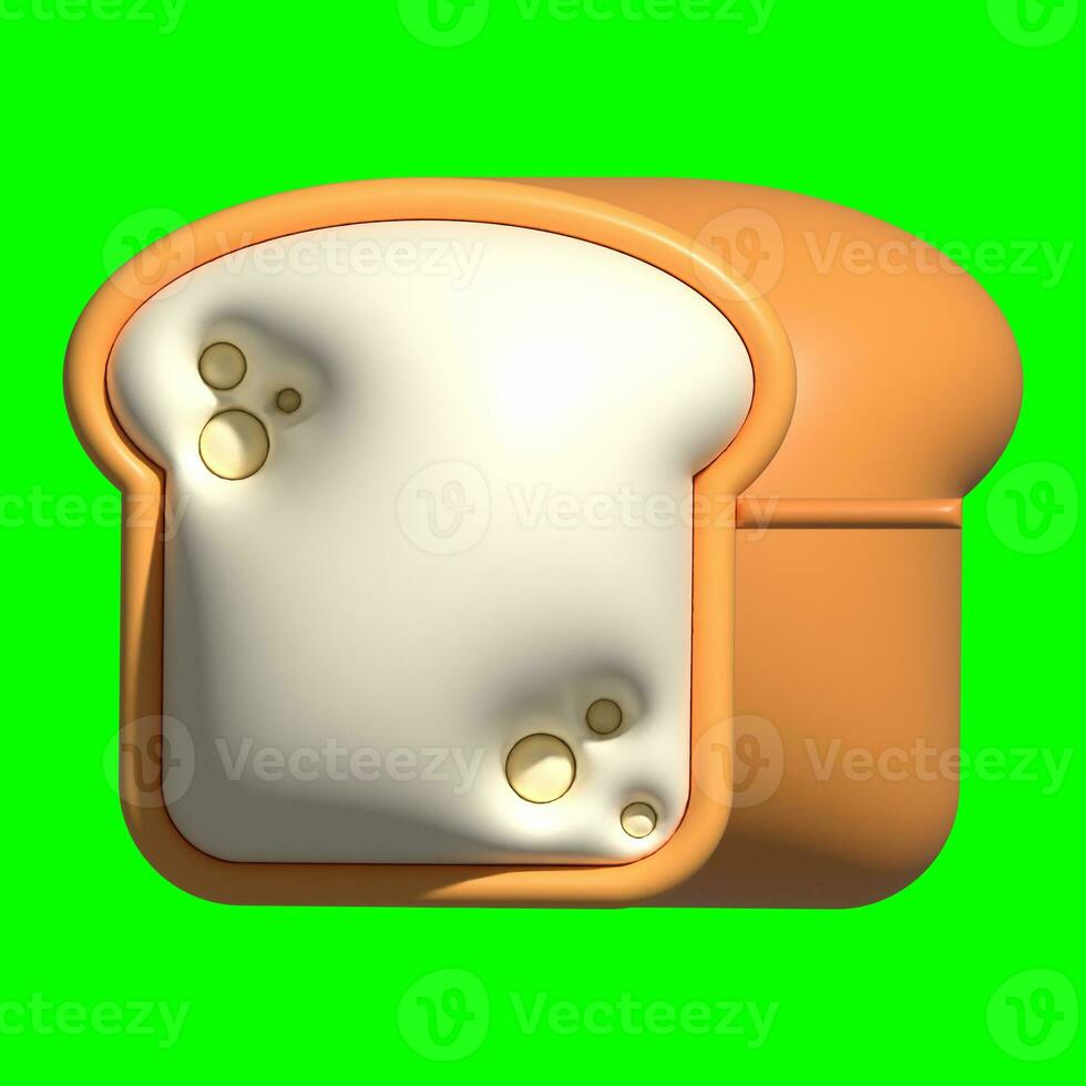 3D Cake Assets Design with Greenscreen Background photo