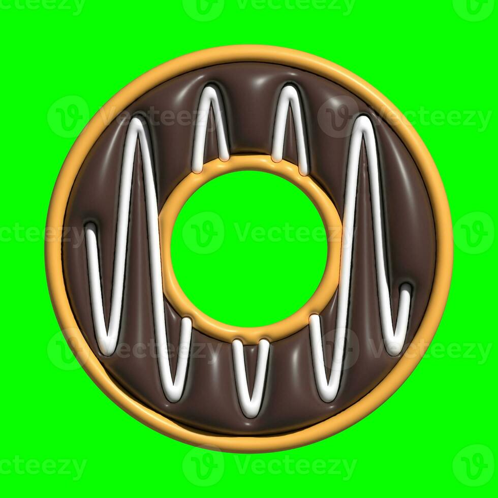 3D Cake Assets Design with Greenscreen Background photo