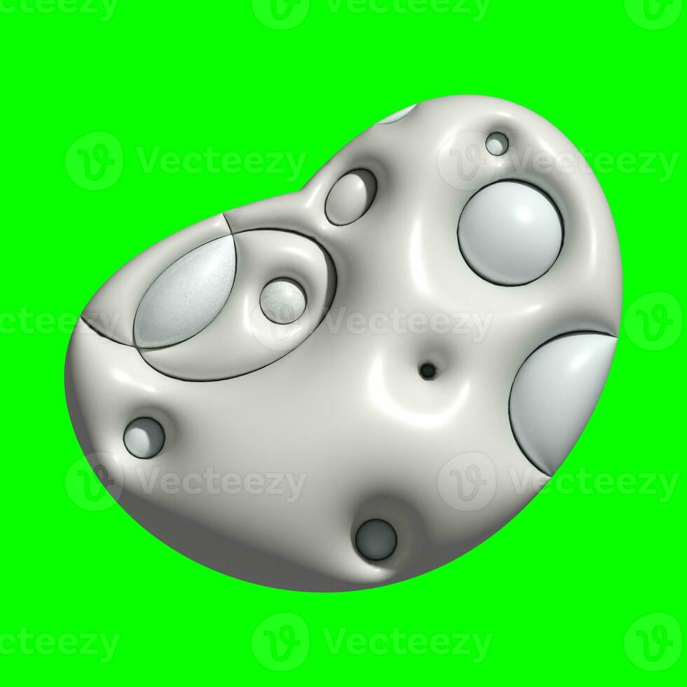 3D Galaxy Planet Assets with Greenscreen Background photo
