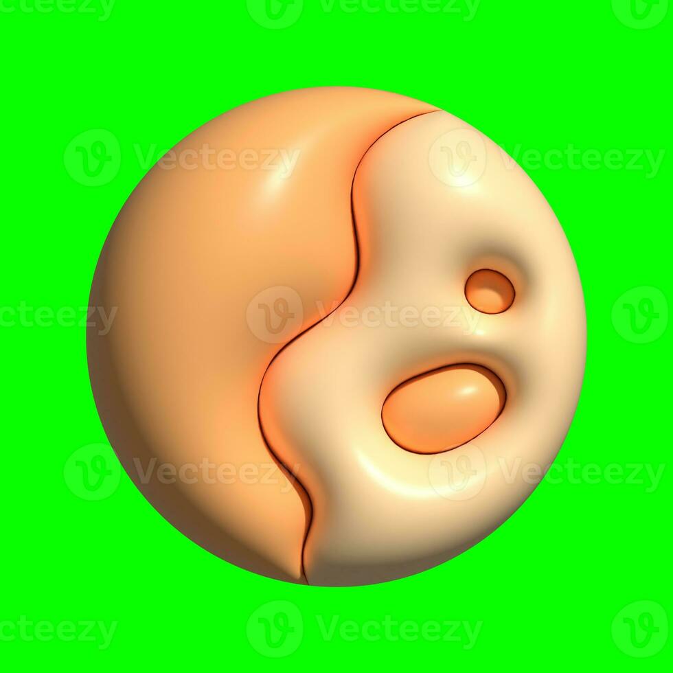 3D Galaxy Planet Assets with Greenscreen Background photo