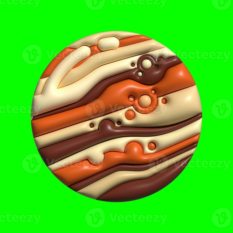 3D Galaxy Planet Assets with Greenscreen Background photo