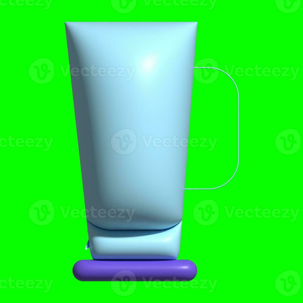3D Kitchen Set Elements Assets with Greenscreen Background photo
