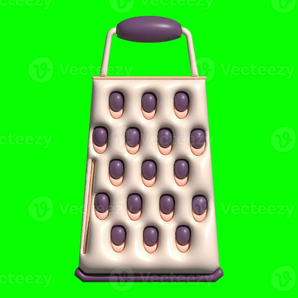 3D Kitchen Set Elements Assets with Greenscreen Background photo