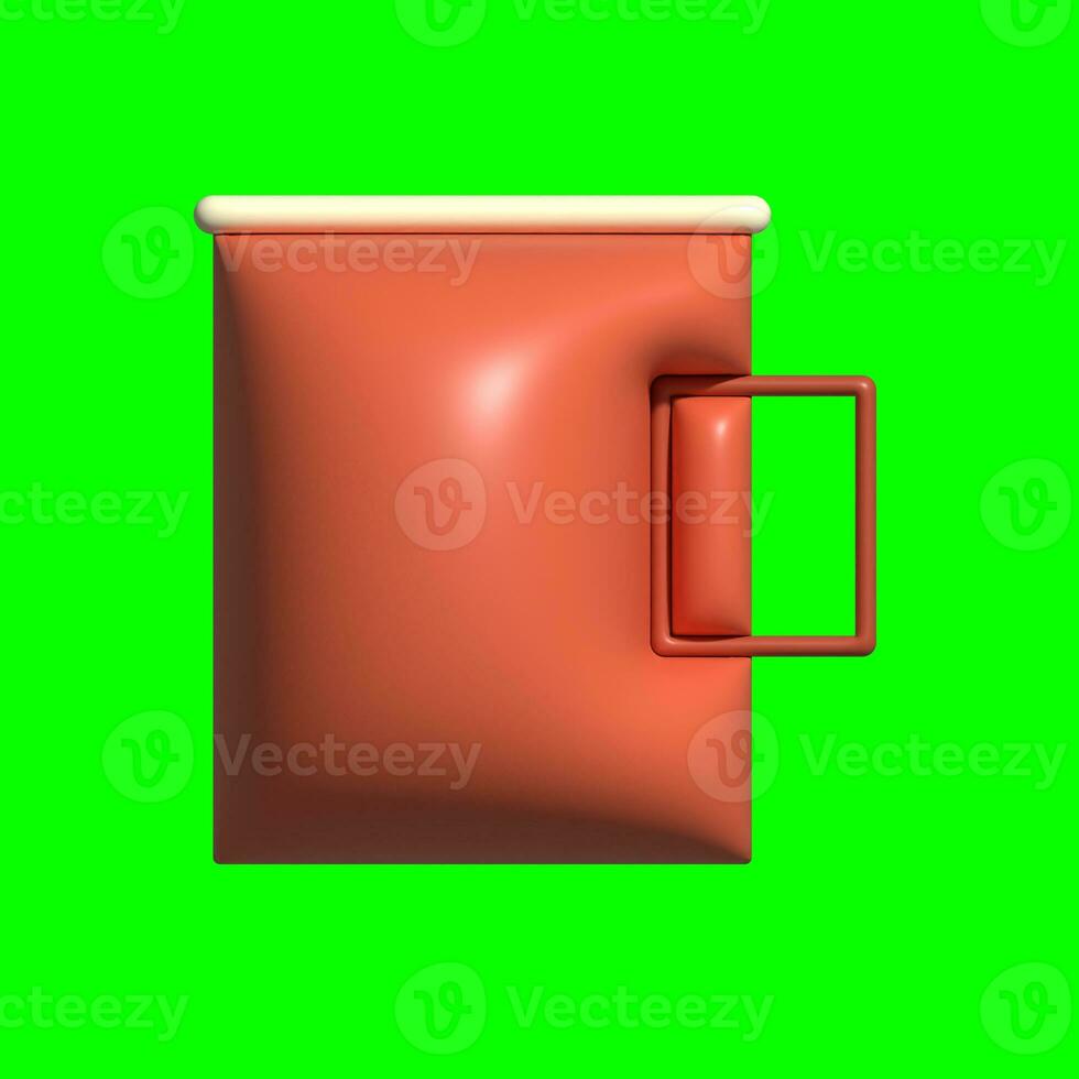 3D Kitchen Set Elements Assets with Greenscreen Background photo