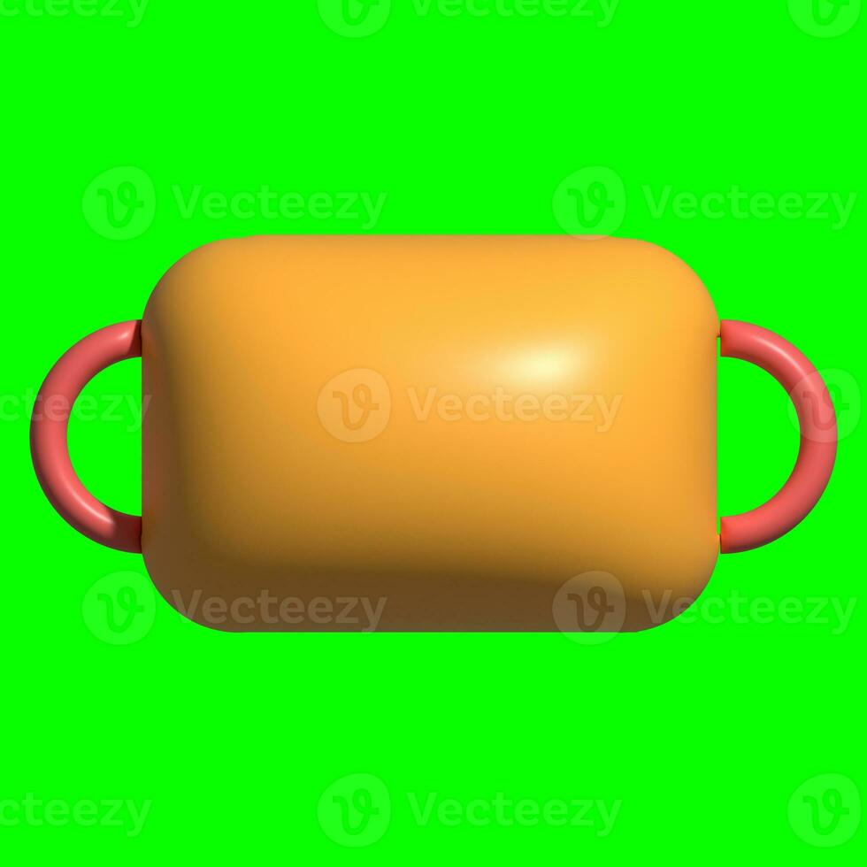 3D Kitchen Set Elements Assets with Greenscreen Background photo