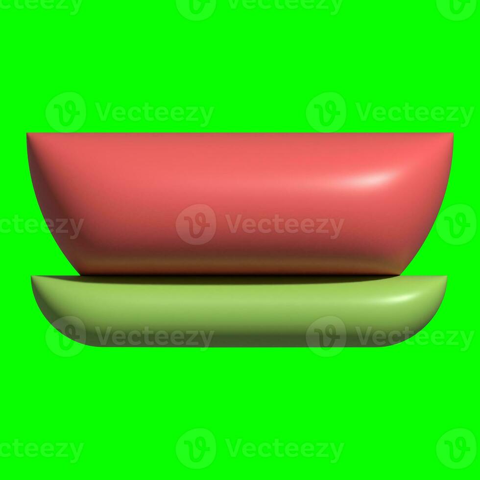 3D Kitchen Set Elements Assets with Greenscreen Background photo
