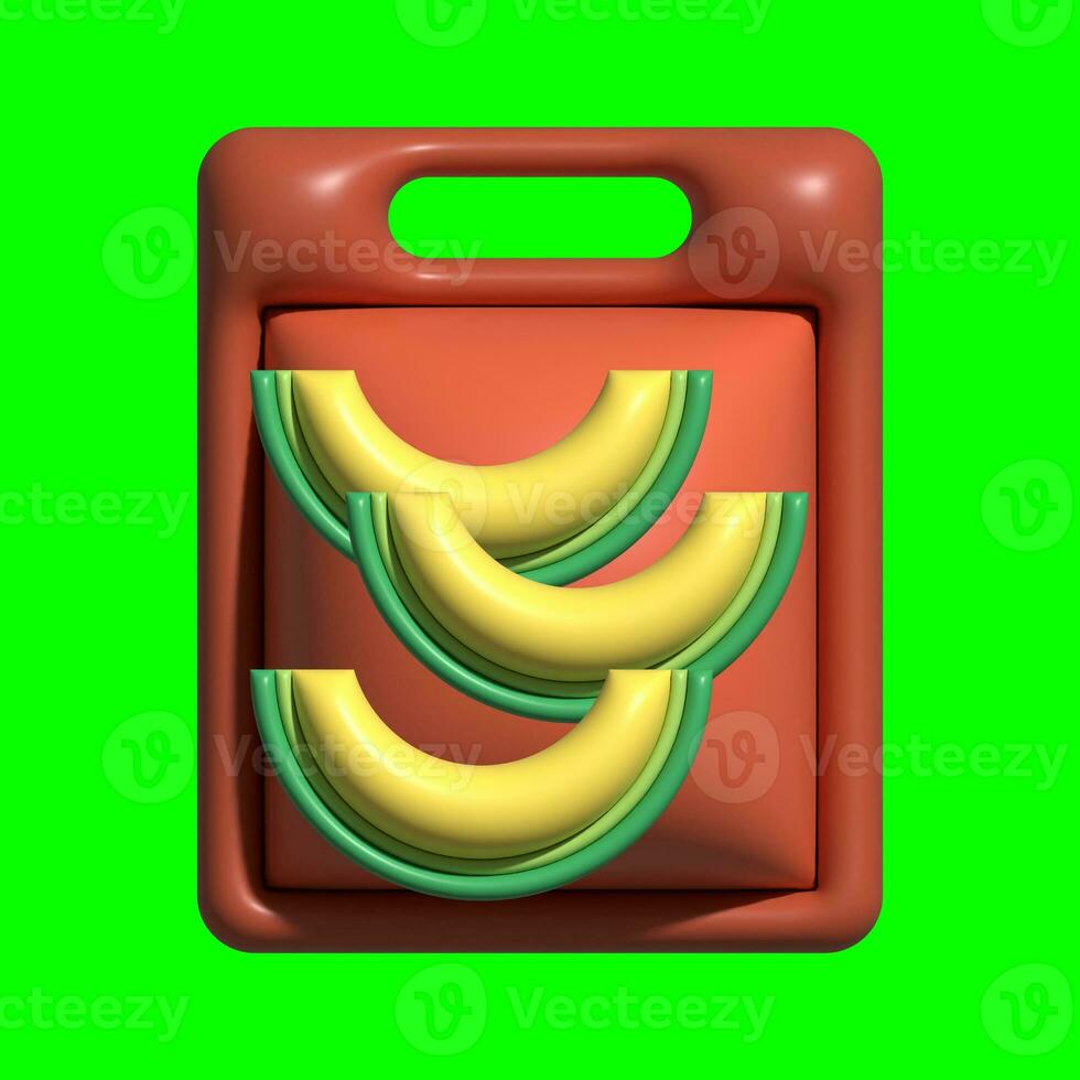 3D Kitchen Set Elements Assets with Greenscreen Background photo