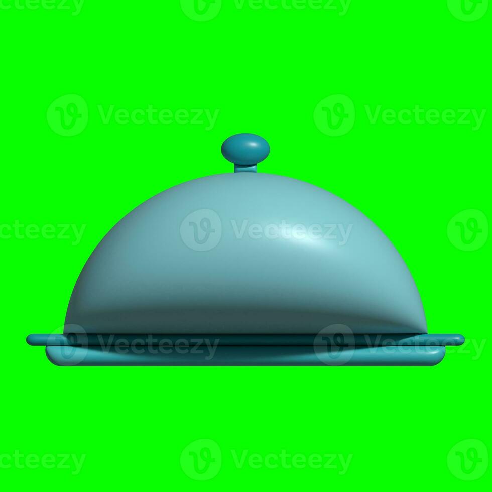 3D Kitchen Set Elements Assets with Greenscreen Background photo