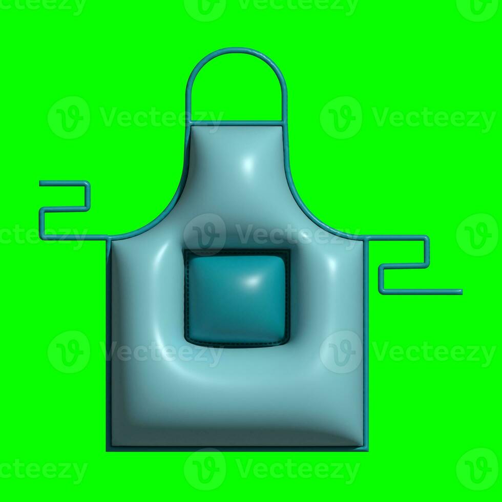 3D Kitchen Set Elements Assets with Greenscreen Background photo