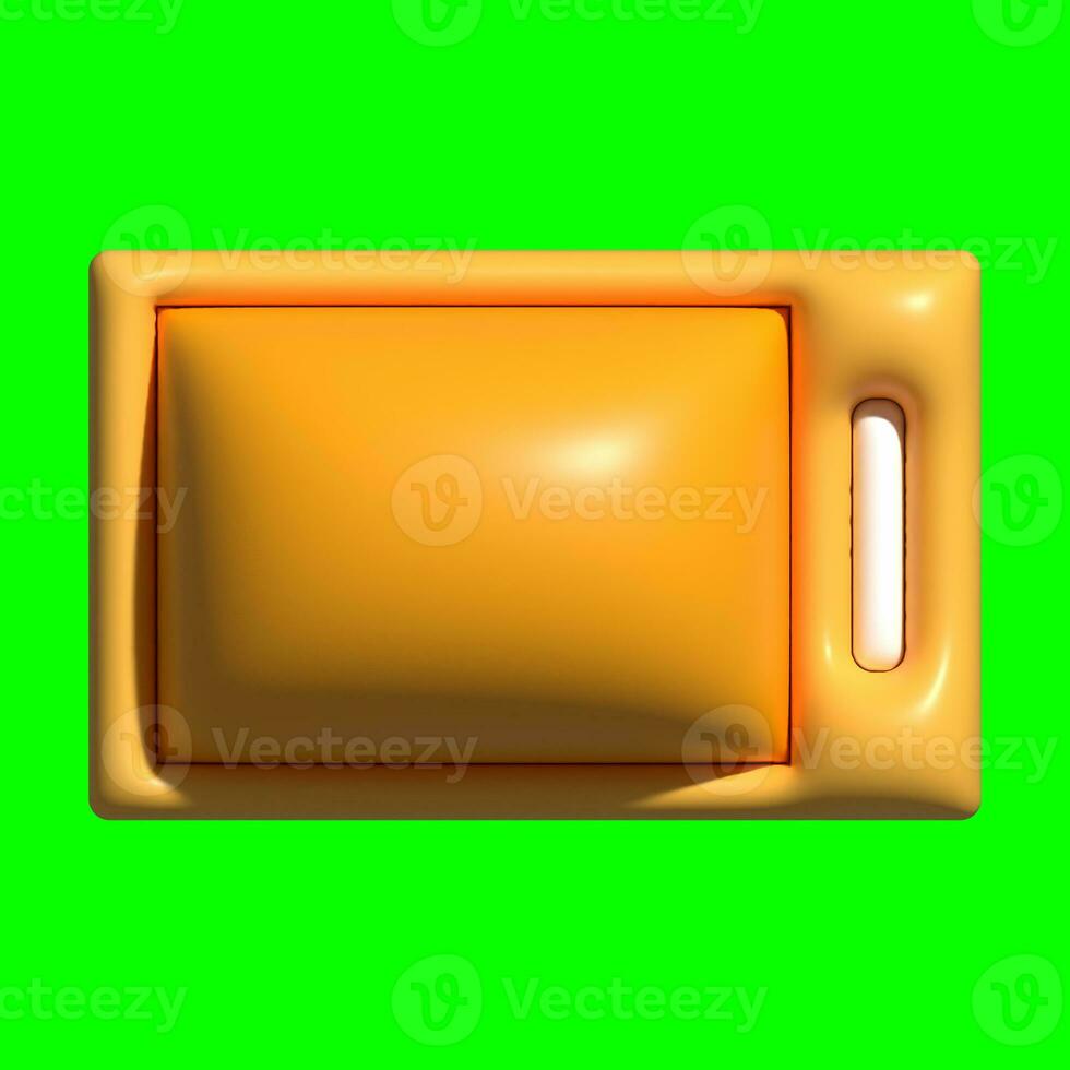 3D Kitchen Set Elements Assets with Greenscreen Background photo