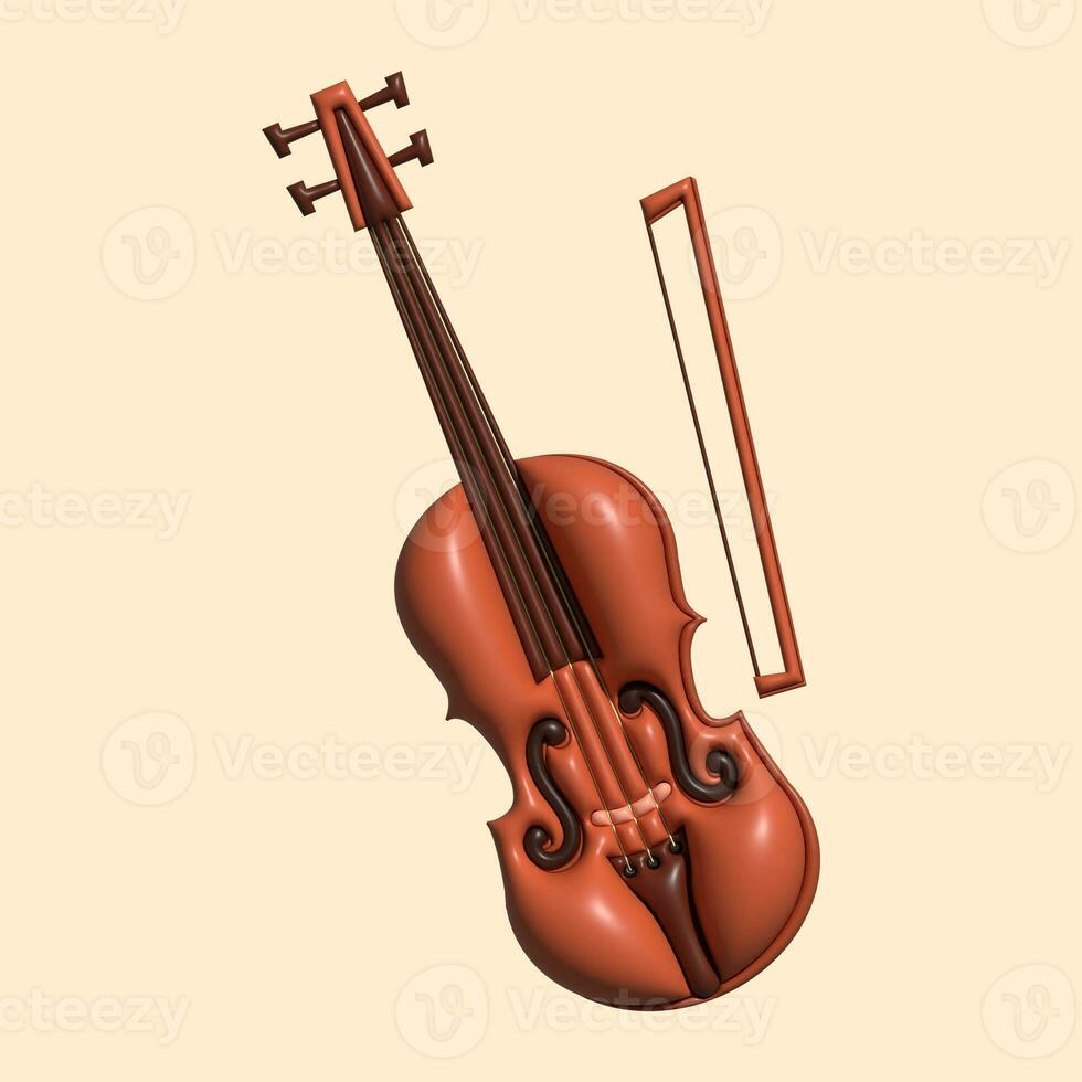 3D Music Instrument Assets with Light Background photo