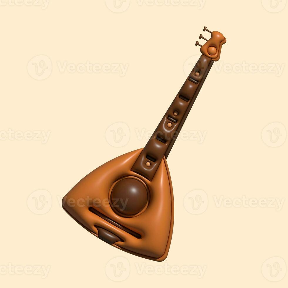 3D Music Instrument Assets with Light Background photo