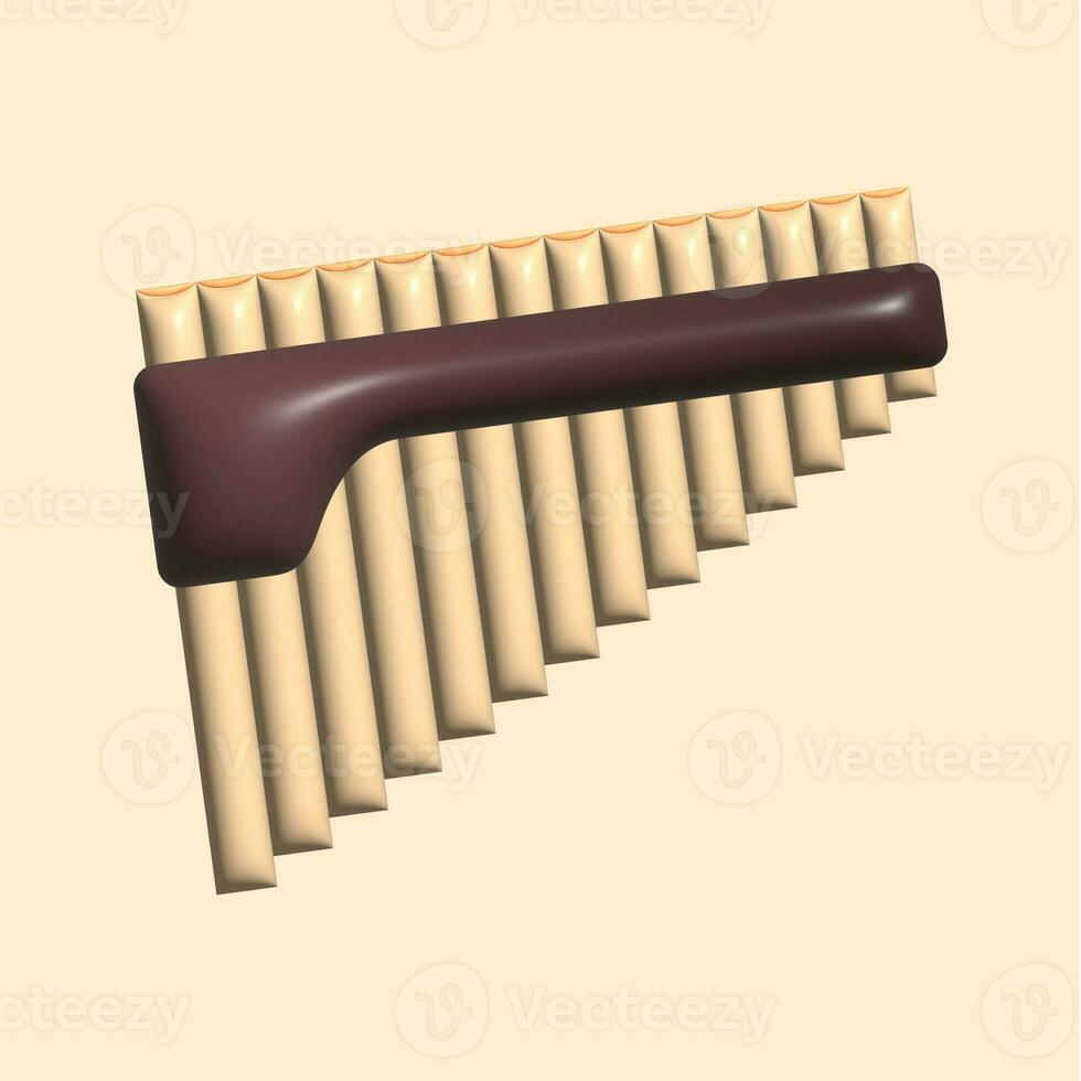 3D Music Instrument Assets with Light Background photo