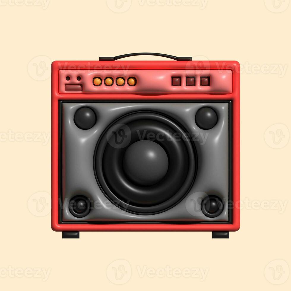 3D Music Instrument Assets with Light Background photo