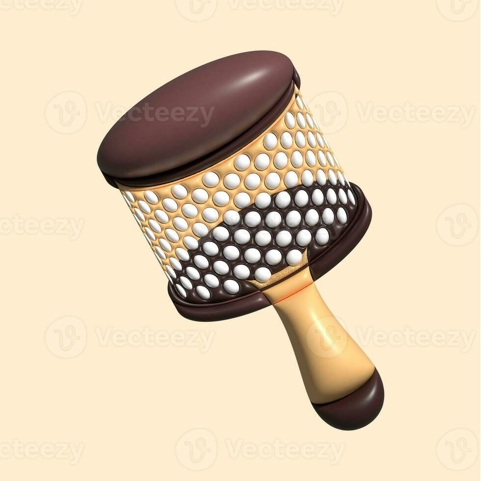 3D Music Instrument Assets with Light Background photo