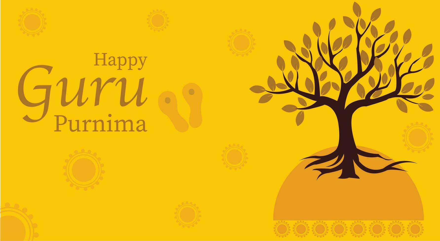 Guru Purnima horizontal banner vector
