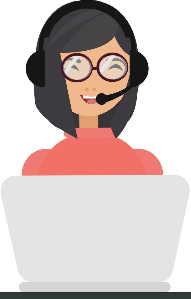 Call center women vector