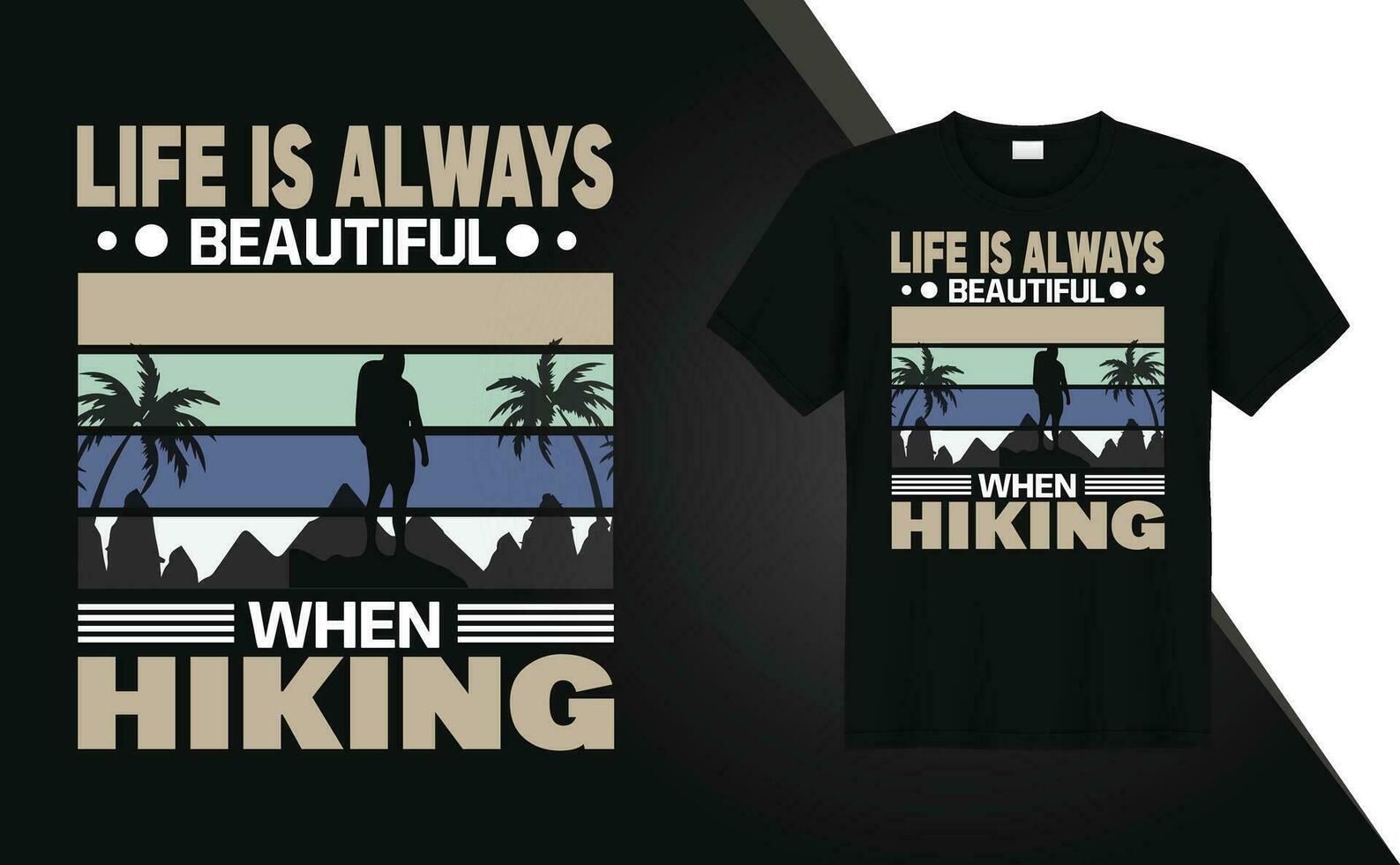 Mountain hiking adventure graphics tshirt design Free Vector