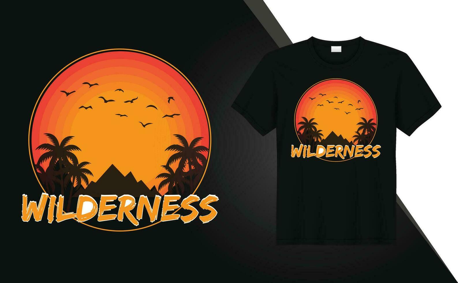 Wilderness adventures tshirt design Free Vector