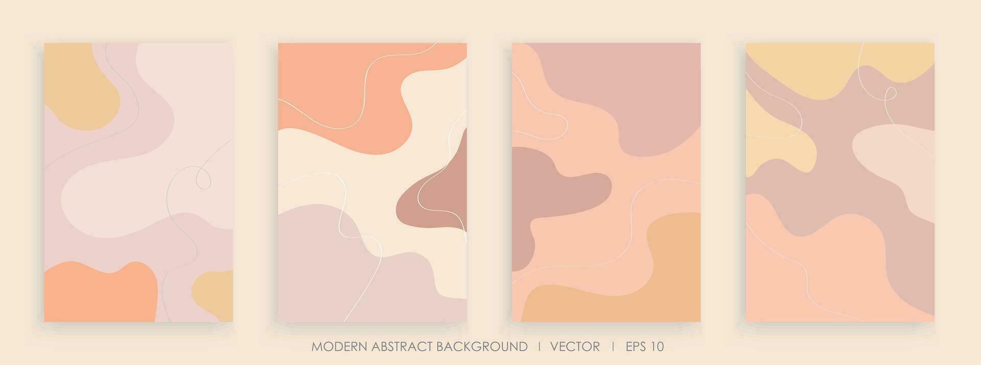 Modern abstract creative backgrounds with wavy shapes and line colorful colors design vector