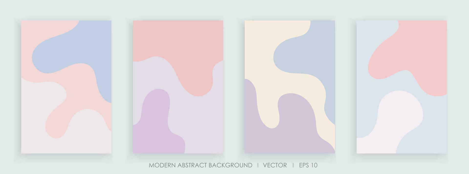 Modern abstract creative backgrounds with wavy shapes and line colorful colors design vector