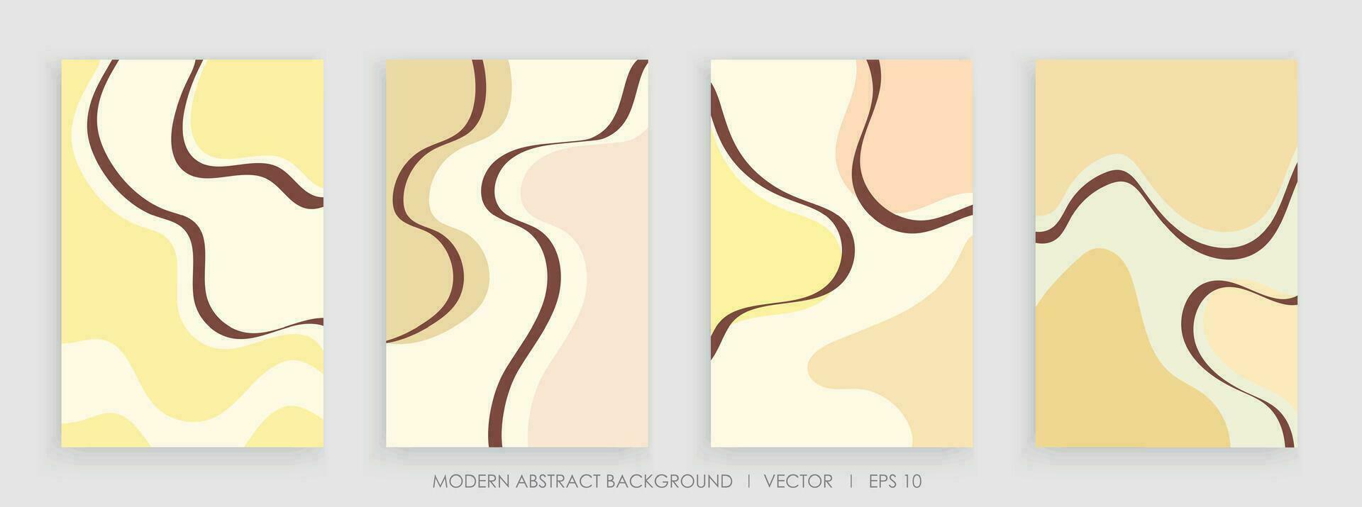 Modern abstract creative backgrounds with wavy shapes and line colorful colors design vector
