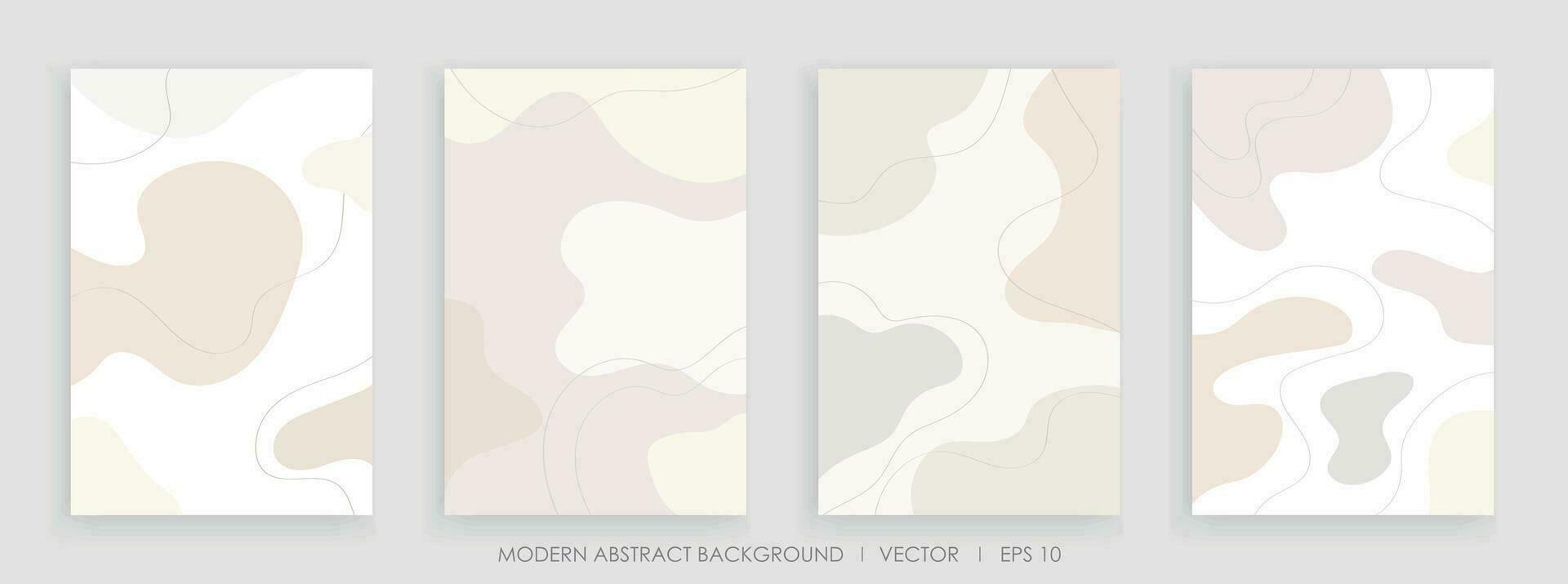 Modern abstract creative backgrounds with wavy shapes and line colorful colors design vector