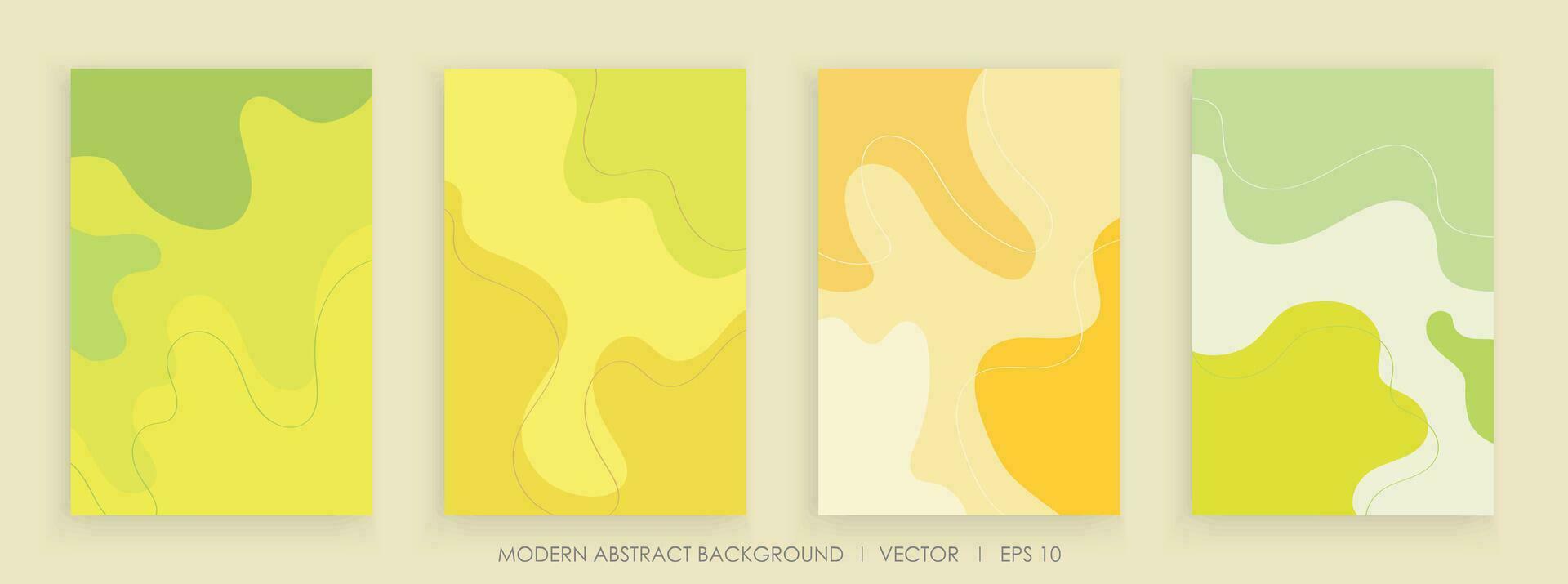 Modern abstract creative backgrounds with wavy shapes and line colorful colors design vector