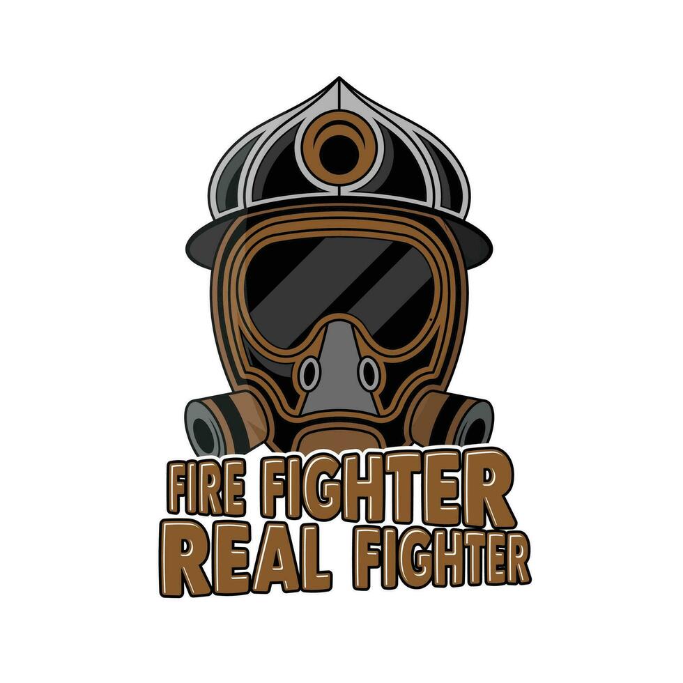 bombero es real combatiente en vector diseño.