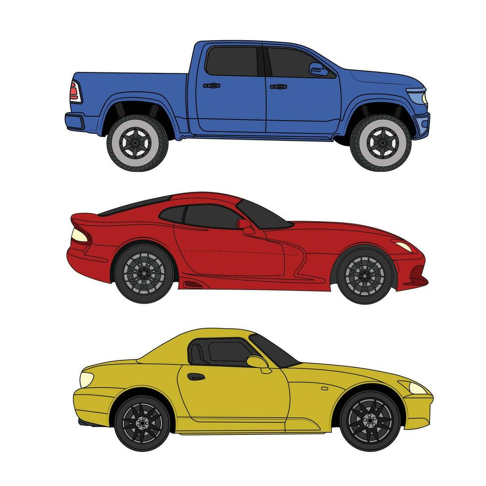 Simple Car Vector Art illustration and Graphics Free Downloads and Modification.