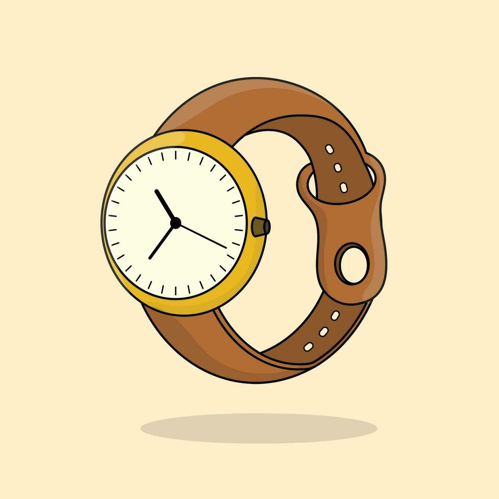 very Modern wristwatch vector illustration.