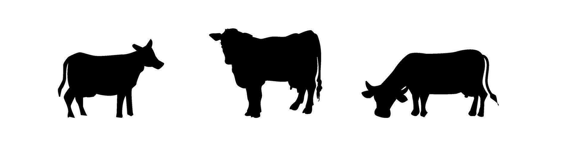cow silhouette illustration vector