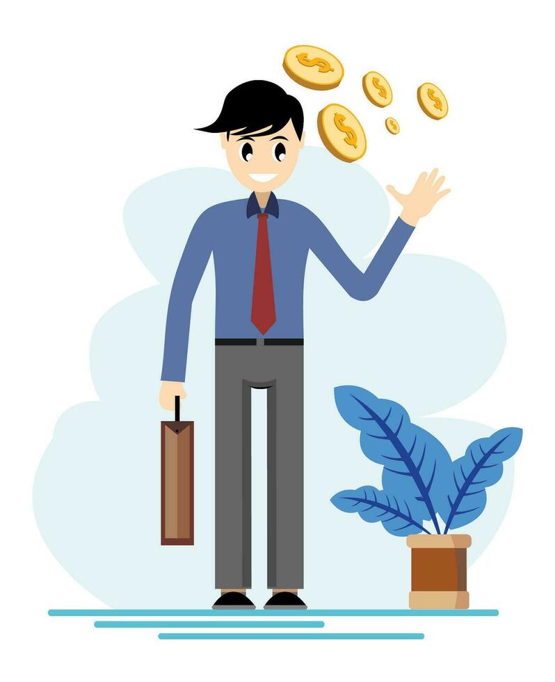 business man flat illustration vector