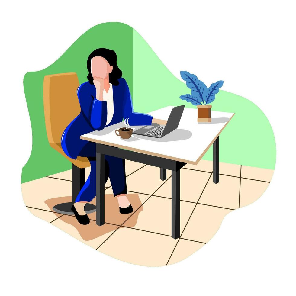 career woman illustration vector