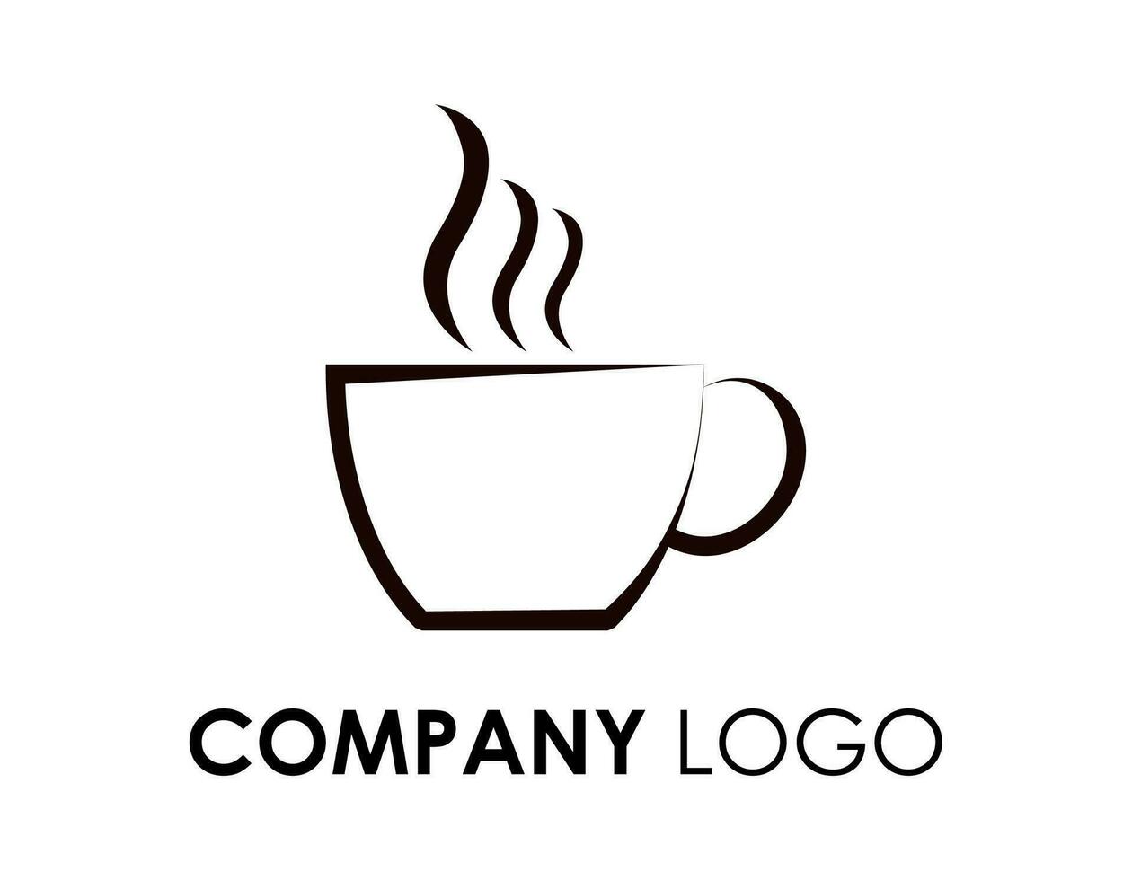 logotipo de la taza de café vector