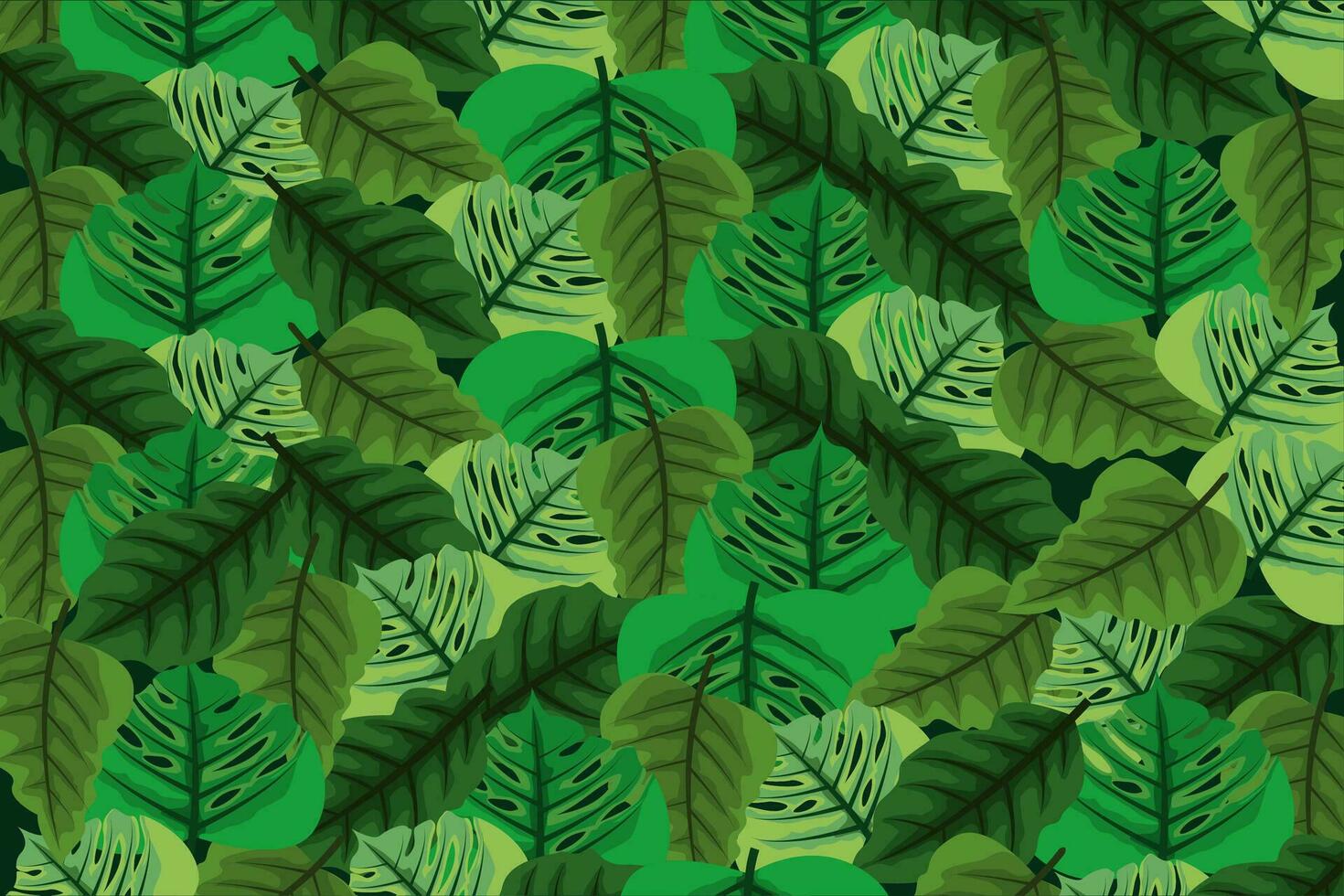 leaf pattern background vector