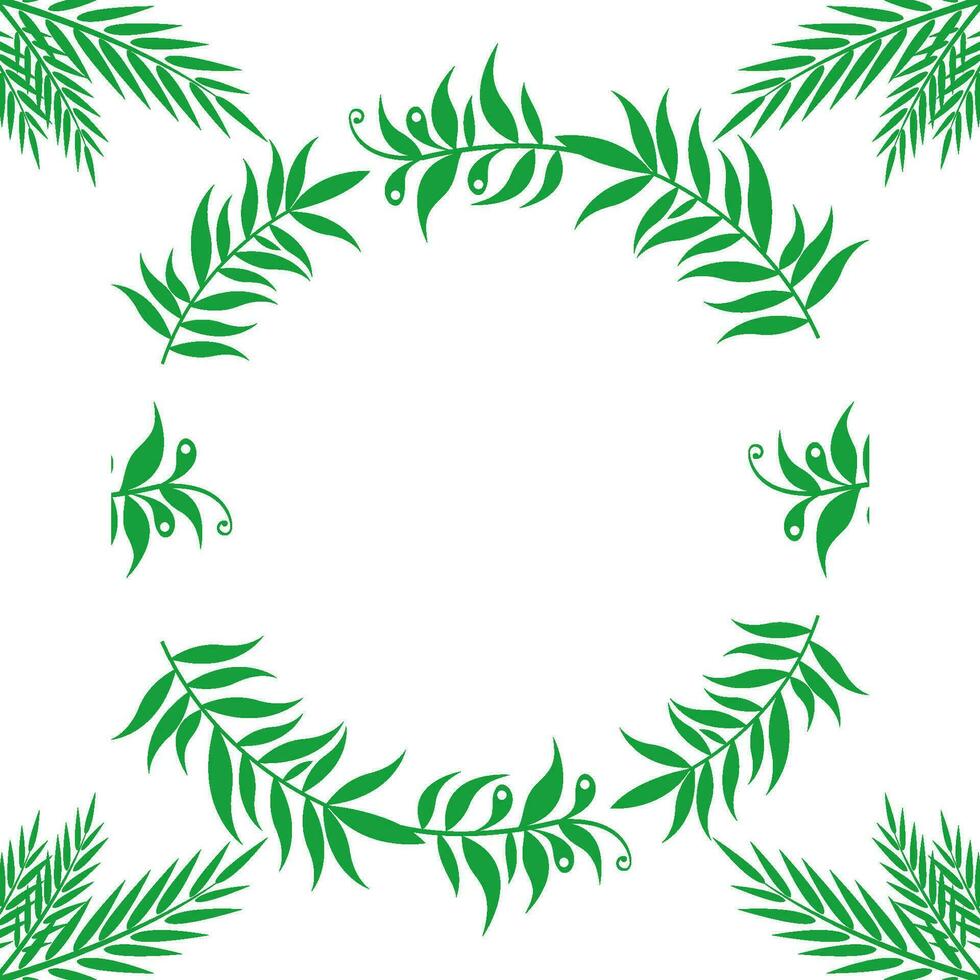 foliage frames illustration vector