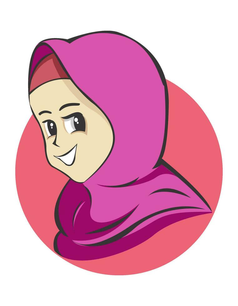 cardboard child wearing a headscarf vector