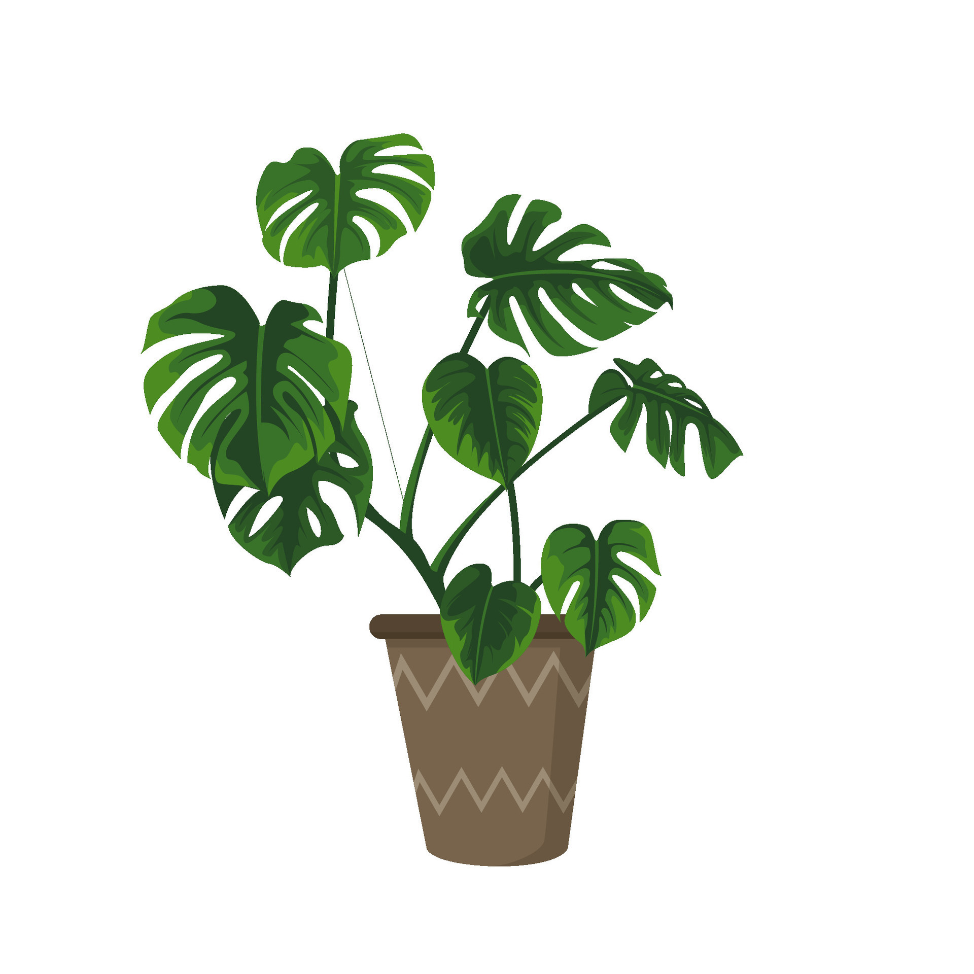 illustration of a plant in a pot 25678123 Vector Art at Vecteezy