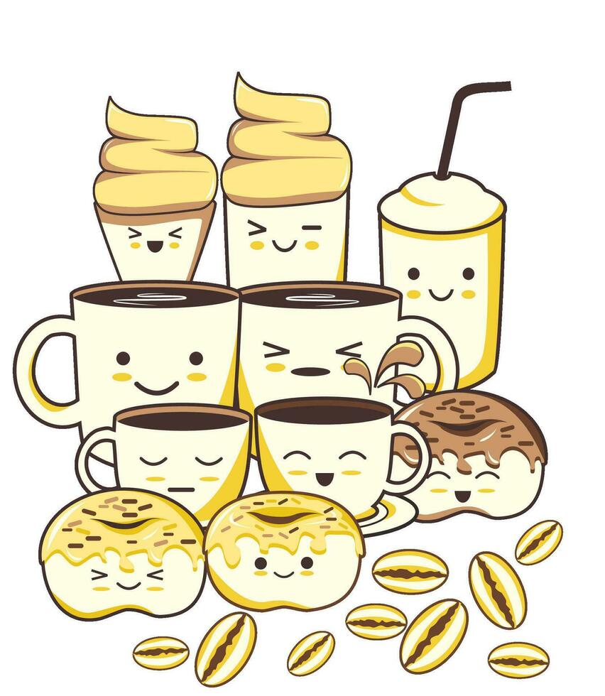 food and drink doodles vector