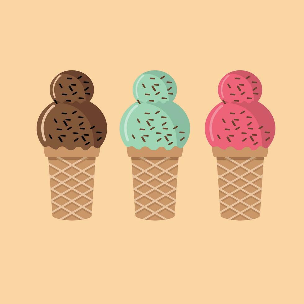 ilustración de helado vector