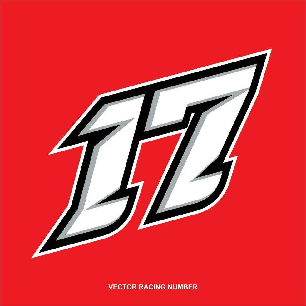 race number 17 vector