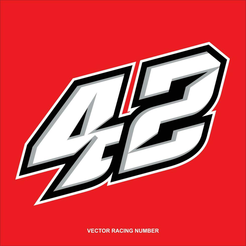 race number 42 vector