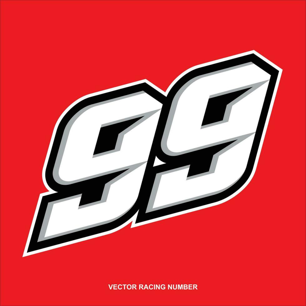 race number 99 vector